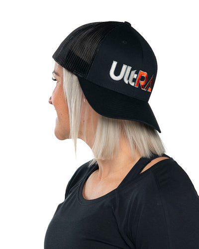 Ultra Snap Back Trucker Hat - Black/Black