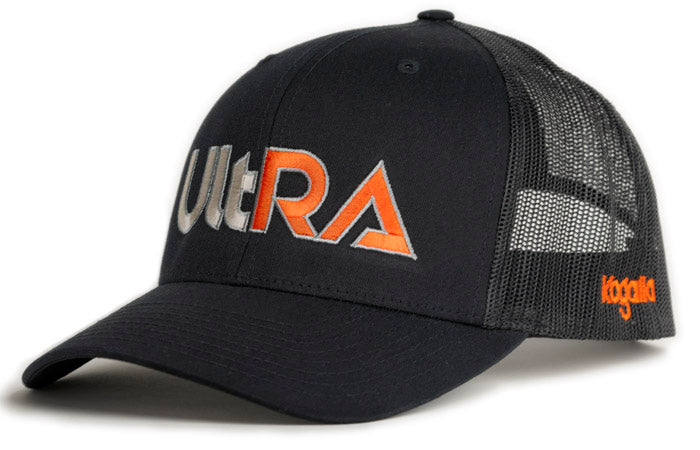 Kogalla UltRA snap-back trucker hat black/black perspective view