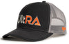 Kogalla UltRA snap-back trucker hat black/charcoal perspective view